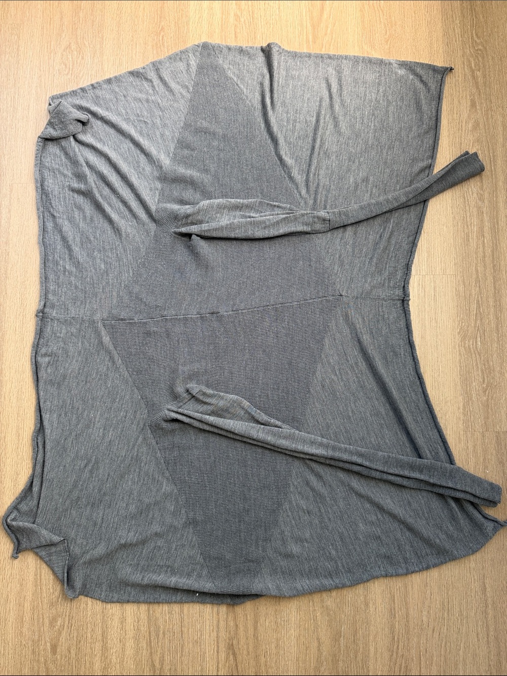 Stefanel Women’s Gray Draped Open Front Cardigan Size M Made in Italy